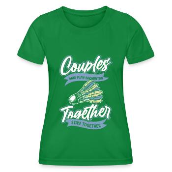 Badminton badminton paire - T-shirt sport Femme - vert - Devant - AI Model Female 172 dark (172cm)