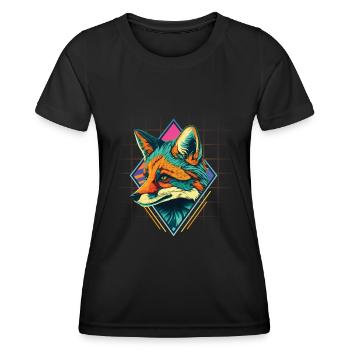 Furry Fandom Fursuits Colorful - Women's Functional T-Shirt - black - Front - AI Model Female 172 light (172cm)