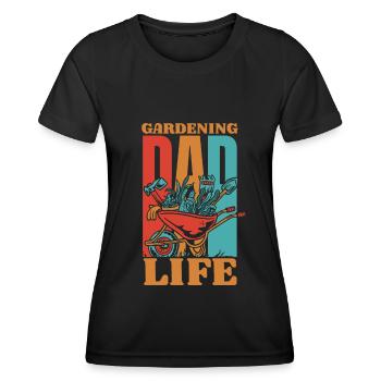 Jardinier amateur Père Jardin Horticulture Père - T-shirt sport Femme - noir - Devant - AI Model Female 172 light (172cm)