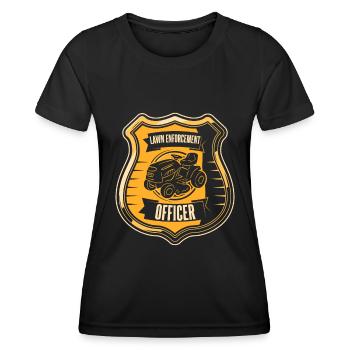 Accueil Jardinier Jardin Pelouse Horticulture Père - T-shirt sport Femme - noir - Devant - AI Model Female 172 light (172cm)