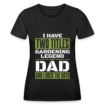 Jardinier amateur Père Jardin Horticulture Père - T-shirt sport Femme - noir - Devant - AI Model Female 172 light (172cm)