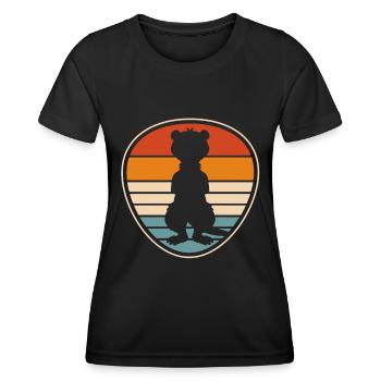 Putois furet - T-shirt sport Femme - noir - Devant - AI Model Female 172 light (172cm)