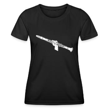 Clarinette fanfare clarinette - T-shirt sport Femme - noir - Devant - AI Model Female 172 light (172cm)