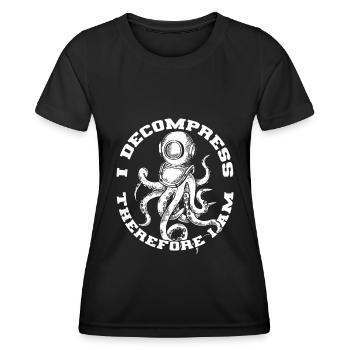 Plongeurs Plongée commerciale amusante - T-shirt sport Femme - noir - Devant - AI Model Female 172 light (172cm)