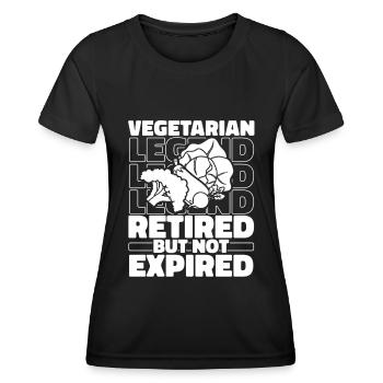 Vegetarisch Vegetarier Im Ruhestand - Frauen Funktions-T-Shirt - Schwarz - Vorne - AI Model Female 172 light (172cm)