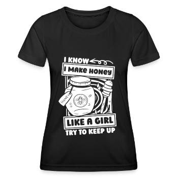 Beekeepers, beekeepers - Women's Functional T-Shirt - black - Front - AI Model Female 172 light (172cm)