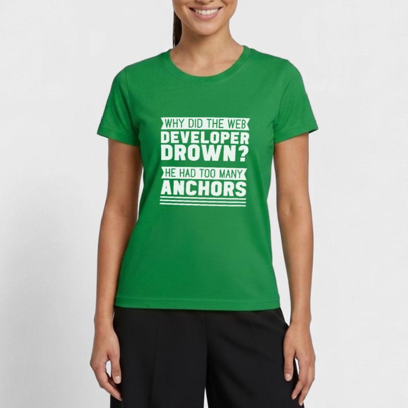 Web Developer Web Developer Funny Women's Functional T-Shirt