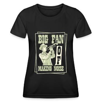 Fan Parade Brass Band Noise - T-shirt sport Femme - noir - Devant - AI Model Female 172 light (172cm)