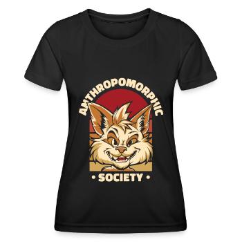Furry Fandom Fursuits - Women's Functional T-Shirt - black - Front - AI Model Female 172 light (172cm)