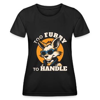 Furry Fandom Fursuits - Women's Functional T-Shirt - black - Front - AI Model Female 172 light (172cm)