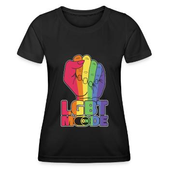 Lgbt Gay Pride - T-shirt sport Femme - noir - Devant - AI Model Female 172 light (172cm)