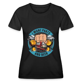 Helicopter Helicopter Beer - Women's Functional T-Shirt - black - Front - AI Model Female 172 light (172cm)
