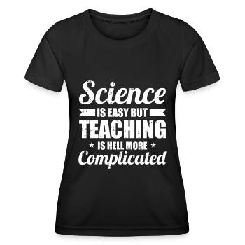 Les scientifiques scientifiques drôles - T-shirt sport Femme - noir - Devant - AI Model Female 172 light (172cm)