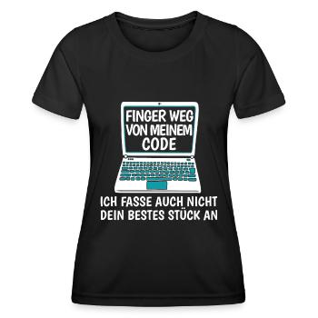 Developer Coder Programmer Funny - Women's Functional T-Shirt - black - Front - AI Model Female 172 light (172cm)
