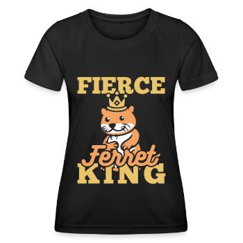Roi putois furet - T-shirt sport Femme - noir - Devant - AI Model Female 172 light (172cm)