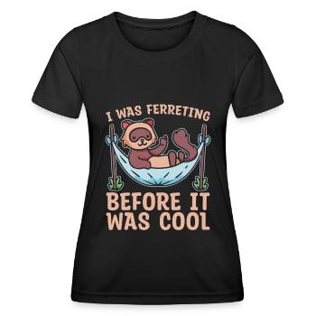 Putois furet drôle - T-shirt sport Femme - noir - Devant - AI Model Female 172 light (172cm)
