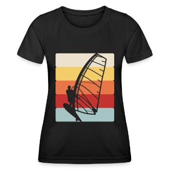 Wing Surf Wing Foil Cool Wing Surfing - T-shirt sport Femme - noir - Devant - AI Model Female 172 light (172cm)