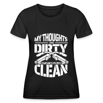 Schweißer Schlosser - Frauen Funktions-T-Shirt - Schwarz - Vorne - AI Model Female 172 light (172cm)