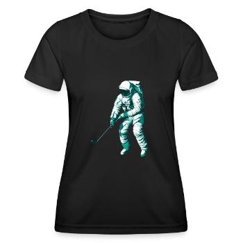 Golf Golfer Golfen - Frauen Funktions-T-Shirt - Schwarz - Vorne - AI Model Female 172 light (172cm)