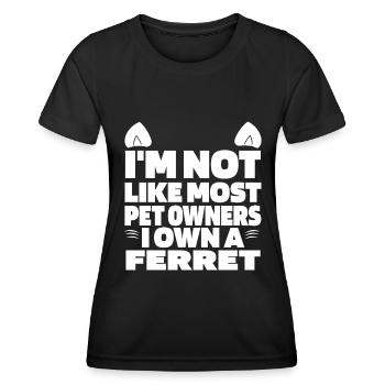 Putois furet - T-shirt sport Femme - noir - Devant - AI Model Female 172 light (172cm)