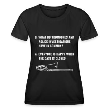 Spielmannszug Posaune Blaskapelle Posaune - Frauen Funktions-T-Shirt - Schwarz - Vorne - AI Model Female 172 light (172cm)