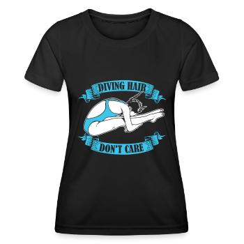 Plongée plongée drôle - T-shirt sport Femme - noir - Devant - AI Model Female 172 light (172cm)
