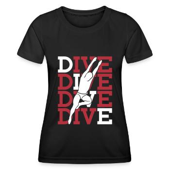 Diving Divers - Women's Functional T-Shirt - black - Front - AI Model Female 172 light (172cm)