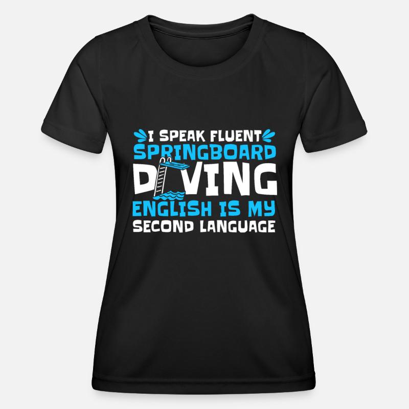 Diving Diving Funny - Women's Functional T-Shirt - black
