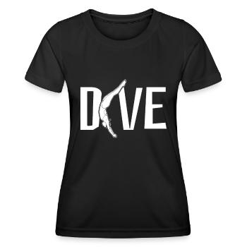 Plongeurs plongeurs - T-shirt sport Femme - noir - Devant - AI Model Female 172 light (172cm)