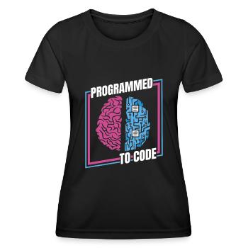 Developer Coder Programmer Brain - Women's Functional T-Shirt - black - Front - AI Model Female 172 light (172cm)