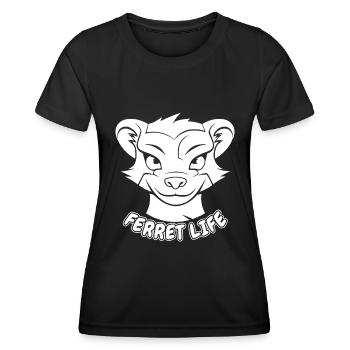 La vie du putois furet - T-shirt sport Femme - noir - Devant - AI Model Female 172 light (172cm)