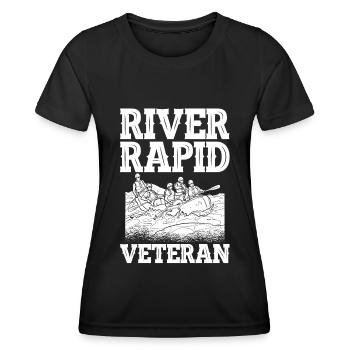Rafting Wildwasser Rafting - Frauen Funktions-T-Shirt - Schwarz - Vorne - AI Model Female 172 light (172cm)