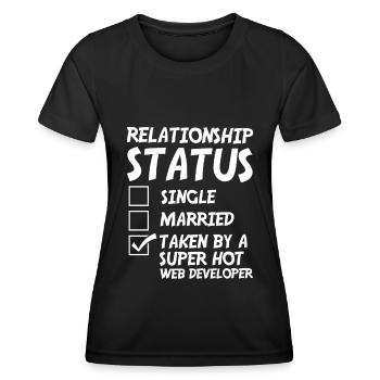 Web Entwickler Webdeveloper Witzig - Frauen Funktions-T-Shirt - Schwarz - Vorne - AI Model Female 172 light (172cm)