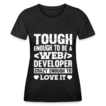 Web Developer Web Developer - Women's Functional T-Shirt - black - Front - AI Model Female 172 light (172cm)