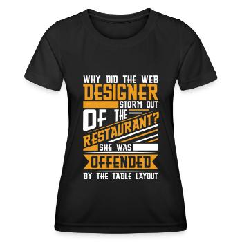 Web Entwickler Webdeveloper Witzig - Frauen Funktions-T-Shirt - Schwarz - Vorne - AI Model Female 172 light (172cm)
