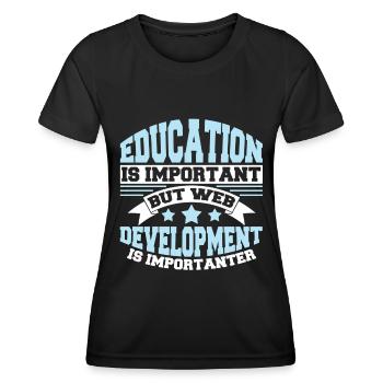 Web Developer Web Developer Funny - Women's Functional T-Shirt - black - Front - AI Model Female 172 light (172cm)