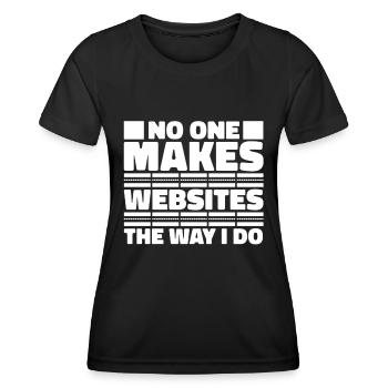 Web Developer Web Developer Funny - Women's Functional T-Shirt - black - Front - AI Model Female 172 light (172cm)
