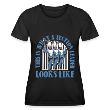 Fanfahrenzug Spielmannszug Führer - Frauen Funktions-T-Shirt - Schwarz - Vorne - AI Model Female 172 light (172cm)