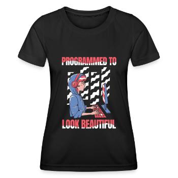 Developer, Coder, Programmer, Women - Women's Functional T-Shirt - black - Front - AI Model Female 172 light (172cm)