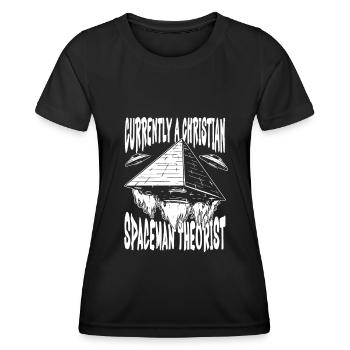 Pyramide du Christ Christianisme - T-shirt sport Femme - noir - Devant - AI Model Female 172 light (172cm)