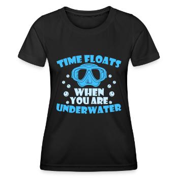 Tauchen Taucher Unter Wasser - Frauen Funktions-T-Shirt - Schwarz - Vorne - AI Model Female 172 light (172cm)