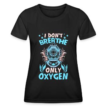 Tauchen Taucher Sauerstoff - Frauen Funktions-T-Shirt - Schwarz - Vorne - AI Model Female 172 light (172cm)