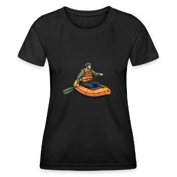 Rafting - T-shirt sport Femme - noir - Devant - AI Model Female 172 light (172cm)