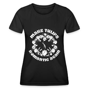 Tulpen Tulpen - Frauen Funktions-T-Shirt - Schwarz - Vorne - AI Model Female 172 light (172cm)