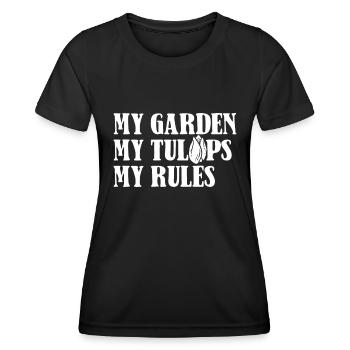 Tulpen Tulpen - Frauen Funktions-T-Shirt - Schwarz - Vorne - AI Model Female 172 light (172cm)