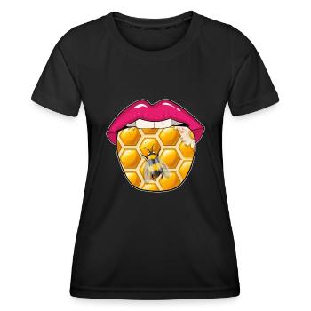 Beekeeper beekeeper tongue - Women's Functional T-Shirt - black - Front - AI Model Female 172 light (172cm)