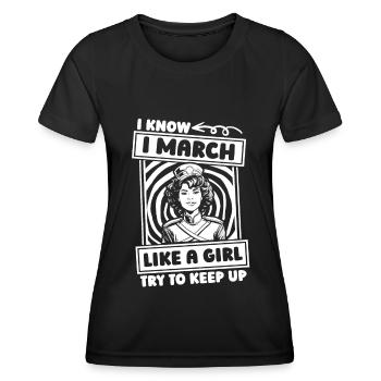 Fan Parade Brass Band Girls - T-shirt sport Femme - noir - Devant - AI Model Female 172 light (172cm)