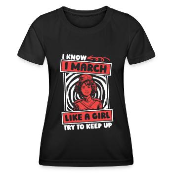 Fan Parade Brass Band Girls - T-shirt sport Femme - noir - Devant - AI Model Female 172 light (172cm)