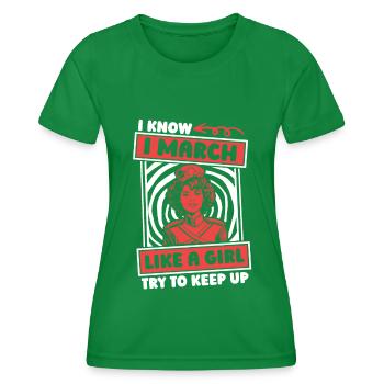 Fan Parade Brass Band Girls - T-shirt sport Femme - vert - Devant - AI Model Female 172 dark (172cm)