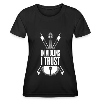 Violin Violin - Women's Functional T-Shirt - black - Front - AI Model Female 172 light (172cm)